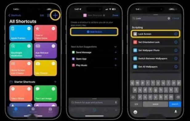 太和苹果14锁屏维修店分享iPhone14升级iOS16.4后如何创建锁屏快捷方式 